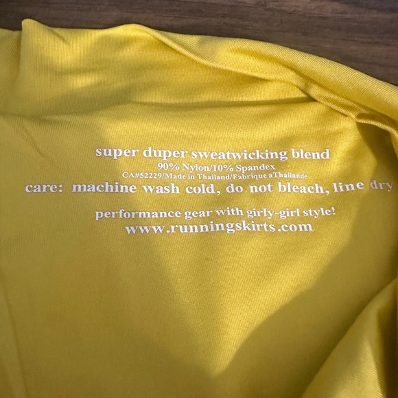 Runningskirts.com yellow women’s skort sz L (fits 10-12) - Picture 4 of 5